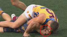 Brisbane veteran Dayne Zorko was handed a one-match suspension for this incident involving Adelaide's Luke Pedlar