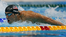 Michael Phelps swims during the London 2012 Olympics.