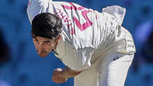 Australia's Mitchell Starc bowls during the third Test.