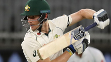 Cameron Bancroft during his innings of 49 against Pakistan.