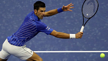 Novak Djokovic in action during his US Open campaign.