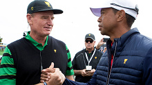 Ernie Els and Tiger Woods