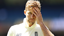 Joe Root of England reacts after day three of the Third Test match