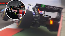 A photo has revealed the close call a camera man had in Yuki Tsunoda's turn one crash at the Mexican Grand Prix.