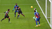 Mohamed Salah of Liverpool scores the seventh goal against Crystal Palace at Selhurst Park.