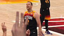 Joe Ingles celebrates another bucket