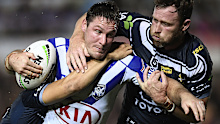 Bulldogs captain Josh Jackson during his last NRL game, against the Cowboys.
