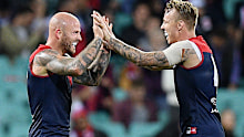 Jones was outstanding with 21 disposals and three goals to inspire the Demons