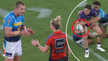 Kieran Foran was left irate with the Bunker's call on a Jojo Fifita strip.