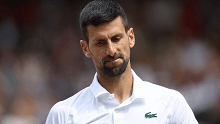 Novak Djokovic during the Wimbledon men's singles final against Carlos Alcaraz.