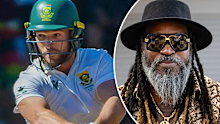 Wiaan Mulder and Chris Gayle. 