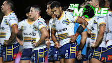 Eels centre Waqa Blake (middle).