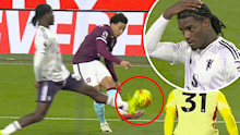 Manchester United star Ayden Heaven reacts after conceding an own goal against Burnley.
