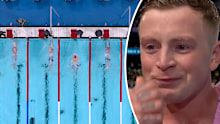 British swimmer Adam Peaty was emotional after sharing the silver medal.