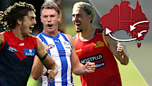 Luke Jackson, Jason Horne-Francis and Izak Rankine have all made interstate moves back home in the 2022 trade period.