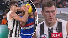 Rory Lobb leaves Mason Cox with a noticeable wound. 