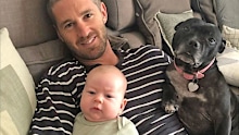 Callan Ward and his son Romeo.