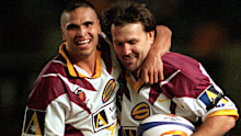 Anthony Mundine with Michael Hancock in 1997.