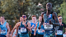 Joseph Deng charging to victory and an Australian record.