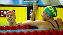 Emma McKeon at the 2010 Youth Olympics in Singapore.