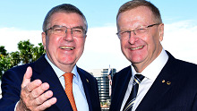 IOC president Thomas Bach and AOC boss John Coates.
