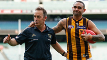 Hawthorn coach Alastair Clarkson and two-club icon Shaun Burgoyne farewell the footy world.