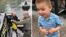 The body of missing toddler Dane Paulsen, right, was found in a river in the north-western US on Tuesday, March 11, 2025. (Lincoln County Sheriff's Office)