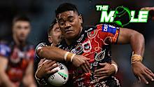 Moses Suli in action for the St George Illawarra Dragons during the 2022 season