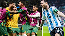Lionel Messi and Socceroos squad