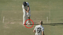 NSW batter Chris Green was given not out for obstructing the field after playing a throw at his stumps with his bat late on day two of the Sheffield Shield clash against WA at the WACA.