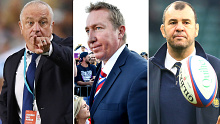 Graham Arnold, Trent Robinson and Michael Cheika