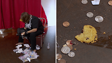 23. Abby empties her entire purse