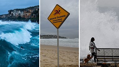 Hazardous Surf NSW: Bondi Icebergs damaged as swells batter Sydney ...