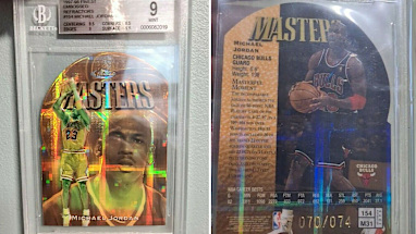 MICHAEL JORDAN 1997-98 FINEST EMBOSSED REFRACTOR #154 70/74 BGS 9 - $95,000
