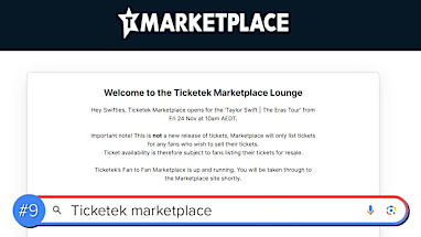 9.Ticketek Marketplace