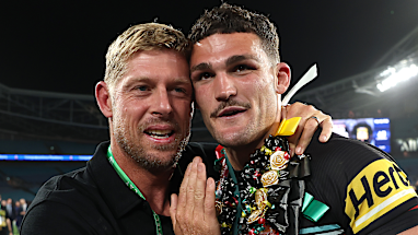 Surfing legend crashes Panthers' premiership party