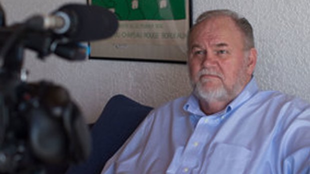 Thomas Markle filming Channel 5 documentary Thomas Markle: My Story at his Mexico home in October 2019