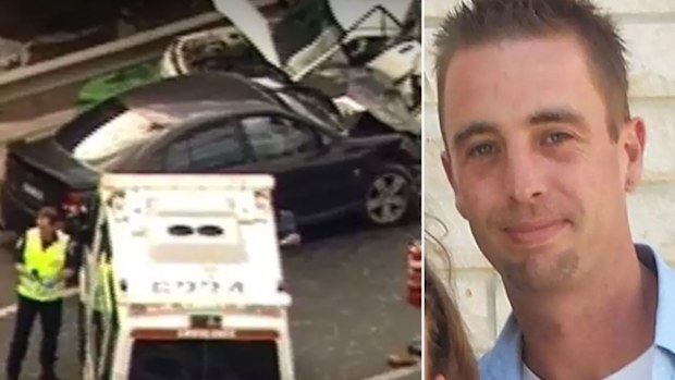 Alan Dunlop was killed while crouching beside his cousin's car in a Melbourne emergency lane. (9News/Facebook)