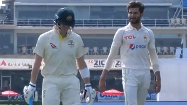 Steve Smith and Shaheen Shah Afridi