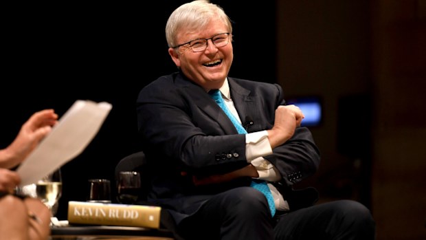 Former prime minister Kevin Rudd speaks at the Sydney Writers Festival. (AAP)
