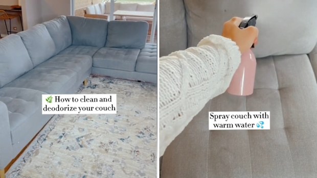 How to clean and deodorise your couch, TikTok hack
