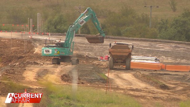 South32 is not only building a mine, but also developing a large entrance to the coal seam, car parks, buildings and a helicopter port, with huge ventilation shafts. 