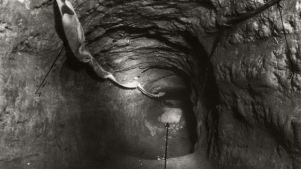 The tunnel was little more than a metre wide in parts.