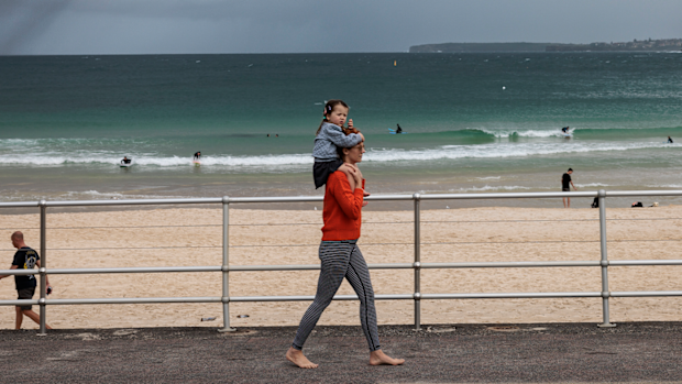 Bondi Beach on the public holiday in memorial for the Queen on 22 September 2023.