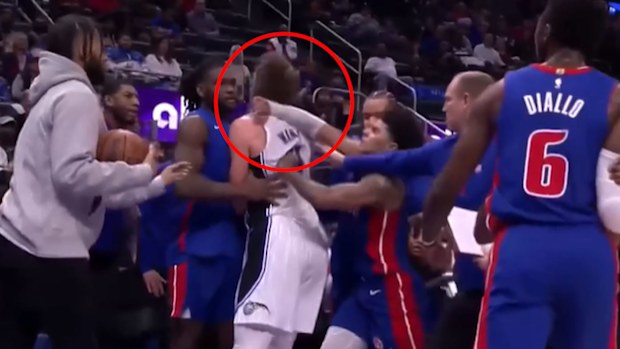 Hayes got up off the bench following Wagner's hip check and punched the Orlando big man in the back of the head