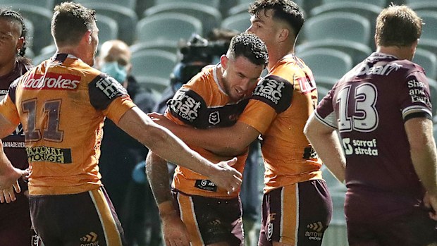 Darius Boyd celebrates a try