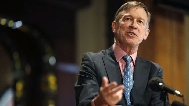 John Hickenlooper accidentally took his mum to a porno movie.