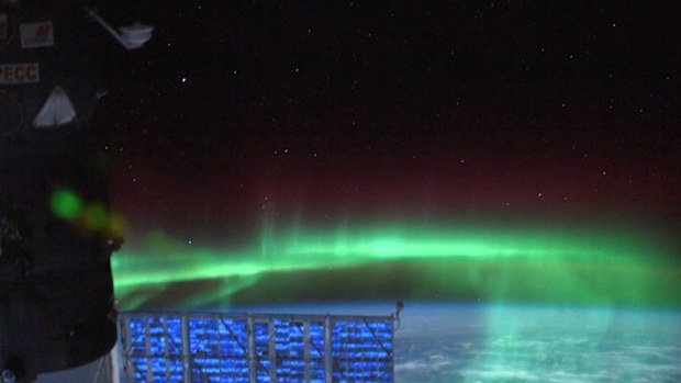 It lit up the upper-atmosphere in dazzling shades of green and yellow.