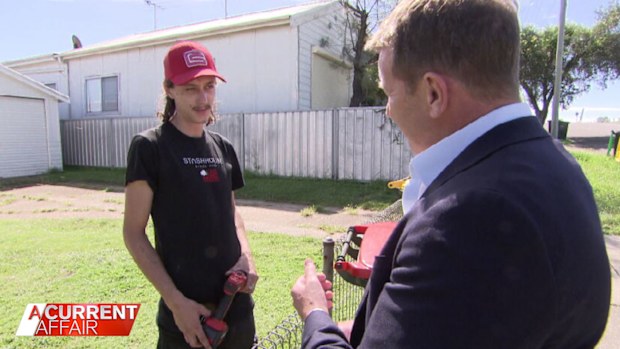 A Current Affair reporter Steve Marshall approached Alex Passfield.