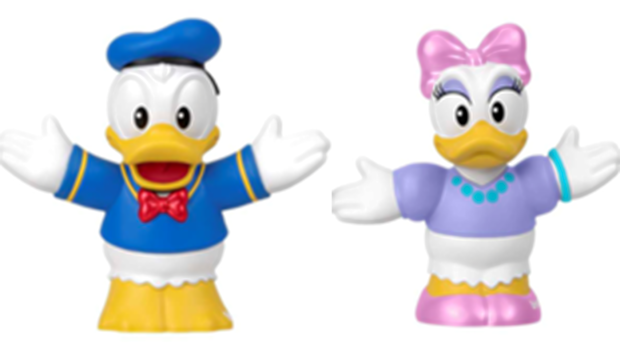 Donald and Daisy duck figures have been recalled by Mattel due to fears their heads could seperate from their body and cause children to choke.